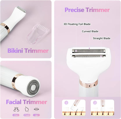 Experience Effortless Beauty with the 5-in-1 Women's Electric Razor: Your Ultimate Bikini Trimmer for Painless Hair Removal on Face, Body, and More!