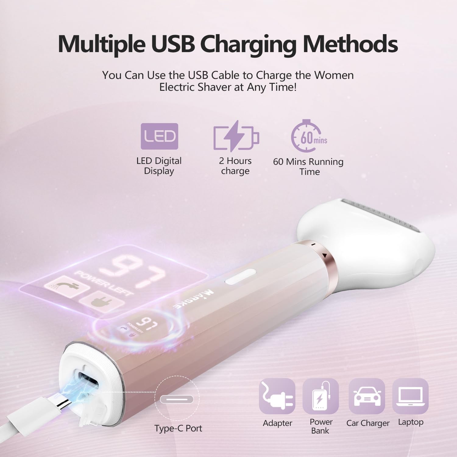 Experience Effortless Beauty with the 5-in-1 Women's Electric Razor: Your Ultimate Bikini Trimmer for Painless Hair Removal on Face, Body, and More!